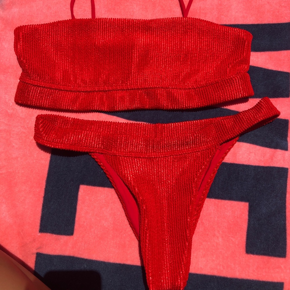 Frankies Bikinis cute red bikini